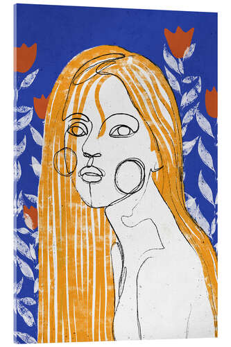 Tableau en verre acrylique The Tulip Girl