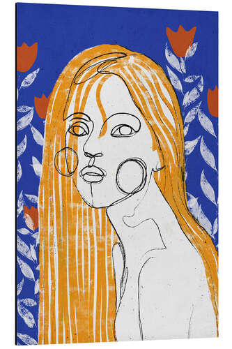 Tableau en aluminium The Tulip Girl