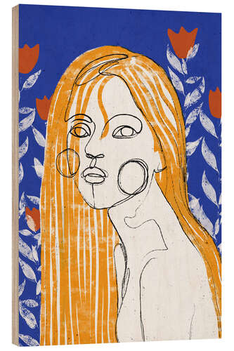 Tableau en bois The Tulip Girl
