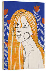 Tableau en bois The Tulip Girl