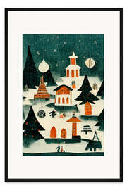 Gerahmter Kunstdruck Kleines Winterwunderland