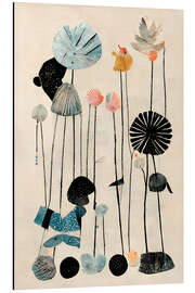 Magnettafel Trockenblumen auf creme