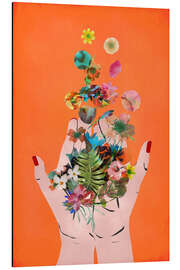 Magnettafel Fridas Hände, orange