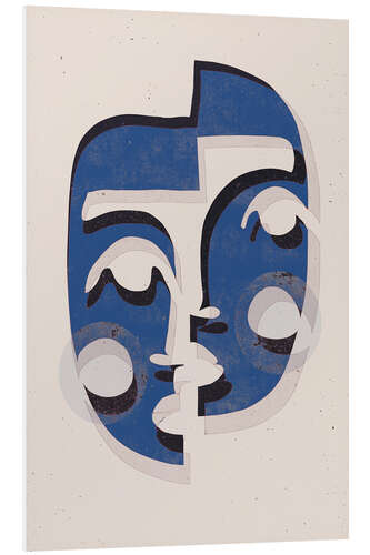 Quadro em PVC The blue face