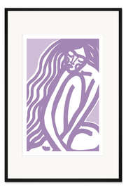 Gerahmter Kunstdruck Die Stille in flieder