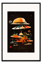 Gerahmter Kunstdruck Fliegende Untertassen