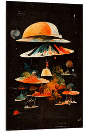 Magnettafel Fliegende Untertassen