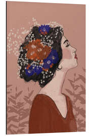 Magnettafel Junge Frau in einer Sommernacht