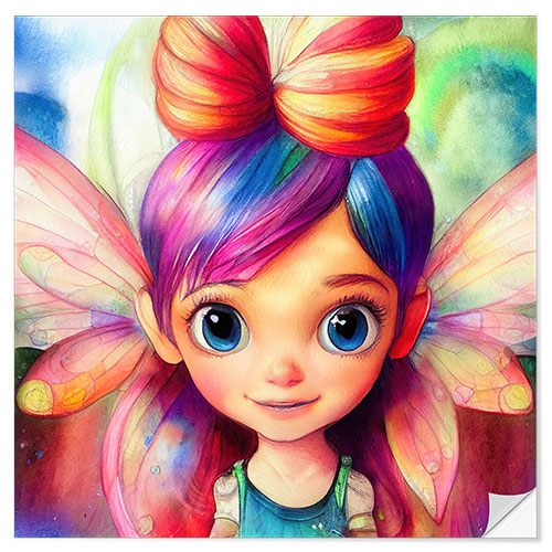 Wall sticker Rainbow Fairy Child