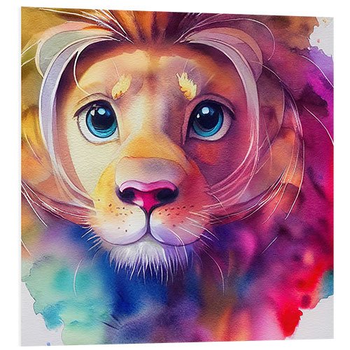 Foam board print Rainbow Lion