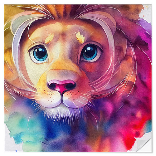 Wall sticker Rainbow Lion