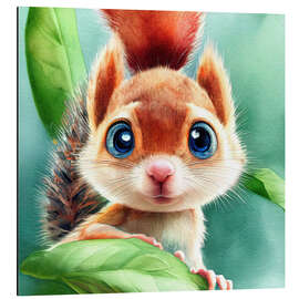 Magnettafel Überraschtes Eichhörnchen