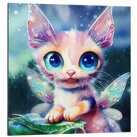 Aluminium print Cute Fairy Cat