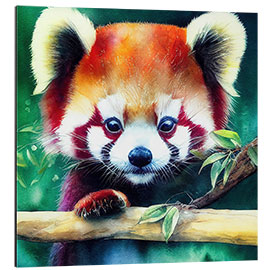 Aluminium print Curious Red Panda