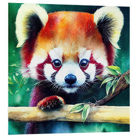 Foam board print Curious Red Panda