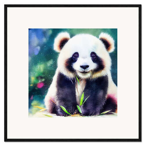 Gerahmter Kunstdruck Kleiner Panda