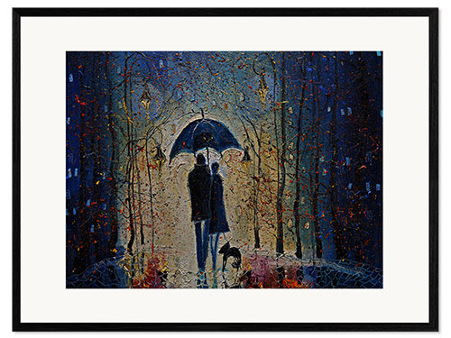 Framed art print Walking Under Lanterns