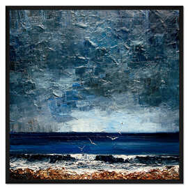 Gerahmter Kunstdruck Tiefblaues Meer