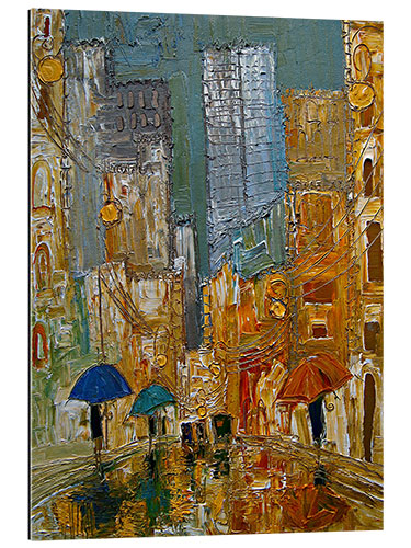 Galleriprint Golden Streets in the Rain