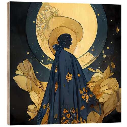 Quadro de madeira Veil of the Night