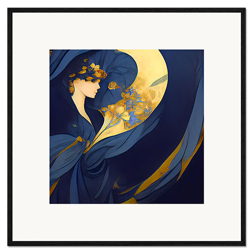 Framed art print Shrouded in Azure Blue