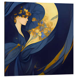 Magnettafel Verhüllt in Azurblau