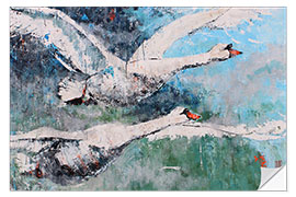 Sticker mural Swan Flight