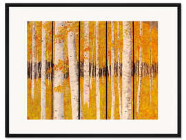 Gerahmter Kunstdruck Herbstspaziergang im Birgenwald