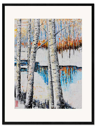 Kunsttryk i ramme Frozen Lake