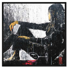 Gerahmter Kunstdruck Rotwein Szene