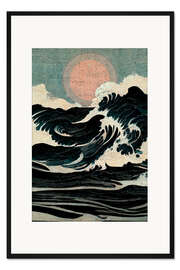 Gerahmter Kunstdruck Wilde Wellen