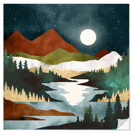 Wall sticker Autumn night view