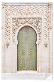 Selvklebende plakat The Green Moroccan Door