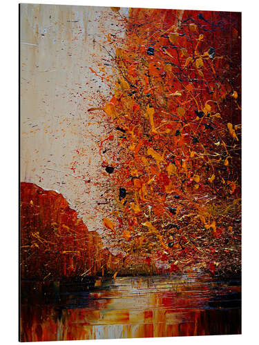 Aluminium print Autumn Glow by the Water I