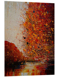 Foam board print Autumn Glow by the Water I