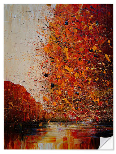 Sticker mural Autumn Glow by the Water I