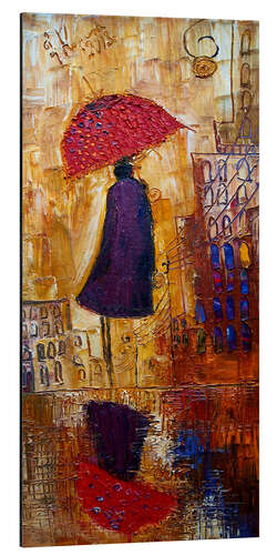 Cuadro de aluminio Lady with a Red Umbrella