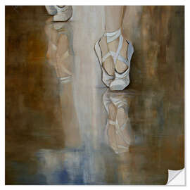 Selvklebende plakat Ballerinas Ballet Shoes