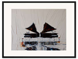 Gerahmter Kunstdruck Zwei Konzertflügel