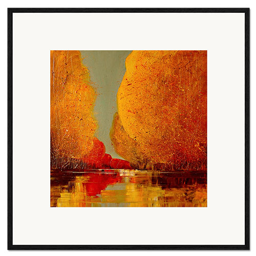 Framed art print Autumn Lights on the River