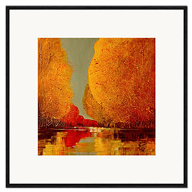 Framed art print Autumn Lights on the River