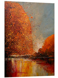 Foam board print Vibrant Autumn Trees