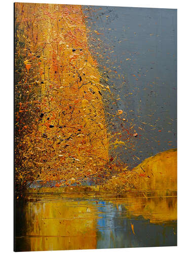 Aluminium print Golden Autumn Landscape