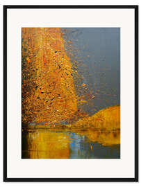 Gerahmter Kunstdruck Goldgelbe Herbstlandschaft