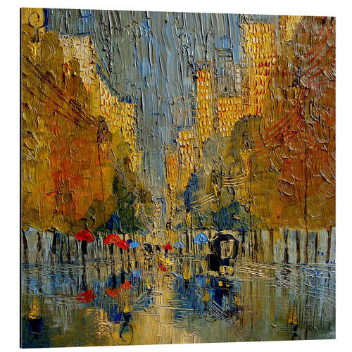 Aluminium print Autumn Street in New York