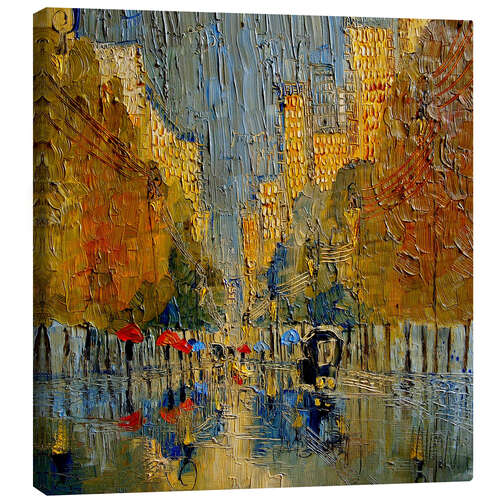 Canvas-taulu Autumn Street in New York