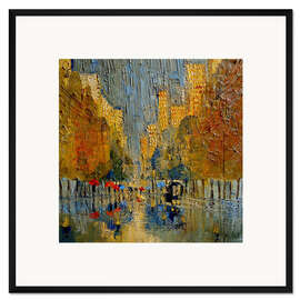 Framed art print Autumn Street in New York