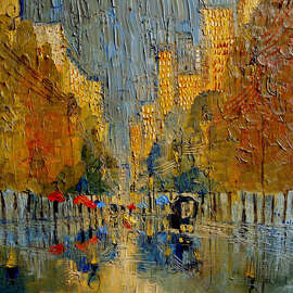 Magnettafel Herbstliche Straße in New York