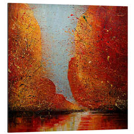 Magnettafel Abstrakte Herbstbäume