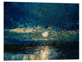 Foam board print Full Moon over the Shores